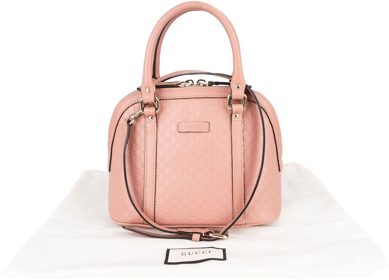 Gucci Gucci Microguccissima Leather Small Dome Satchel Handbag Rood