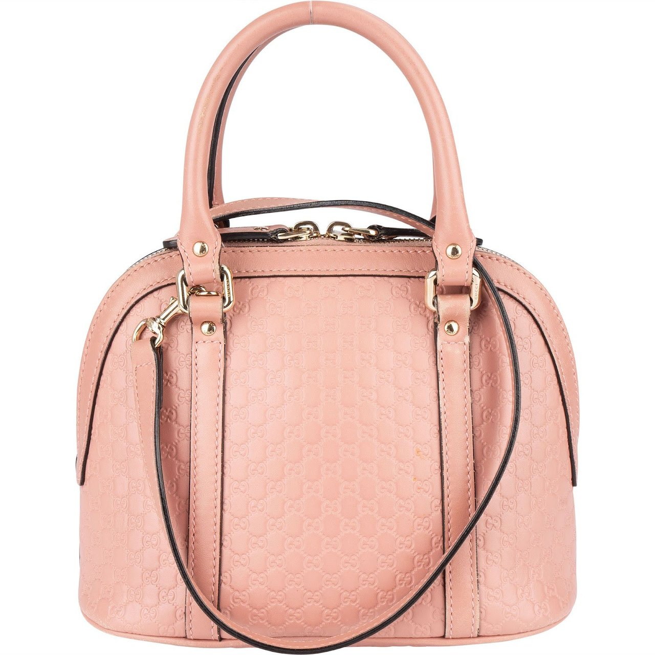 Gucci Gucci Microguccissima Leather Small Dome Satchel Handbag Rood