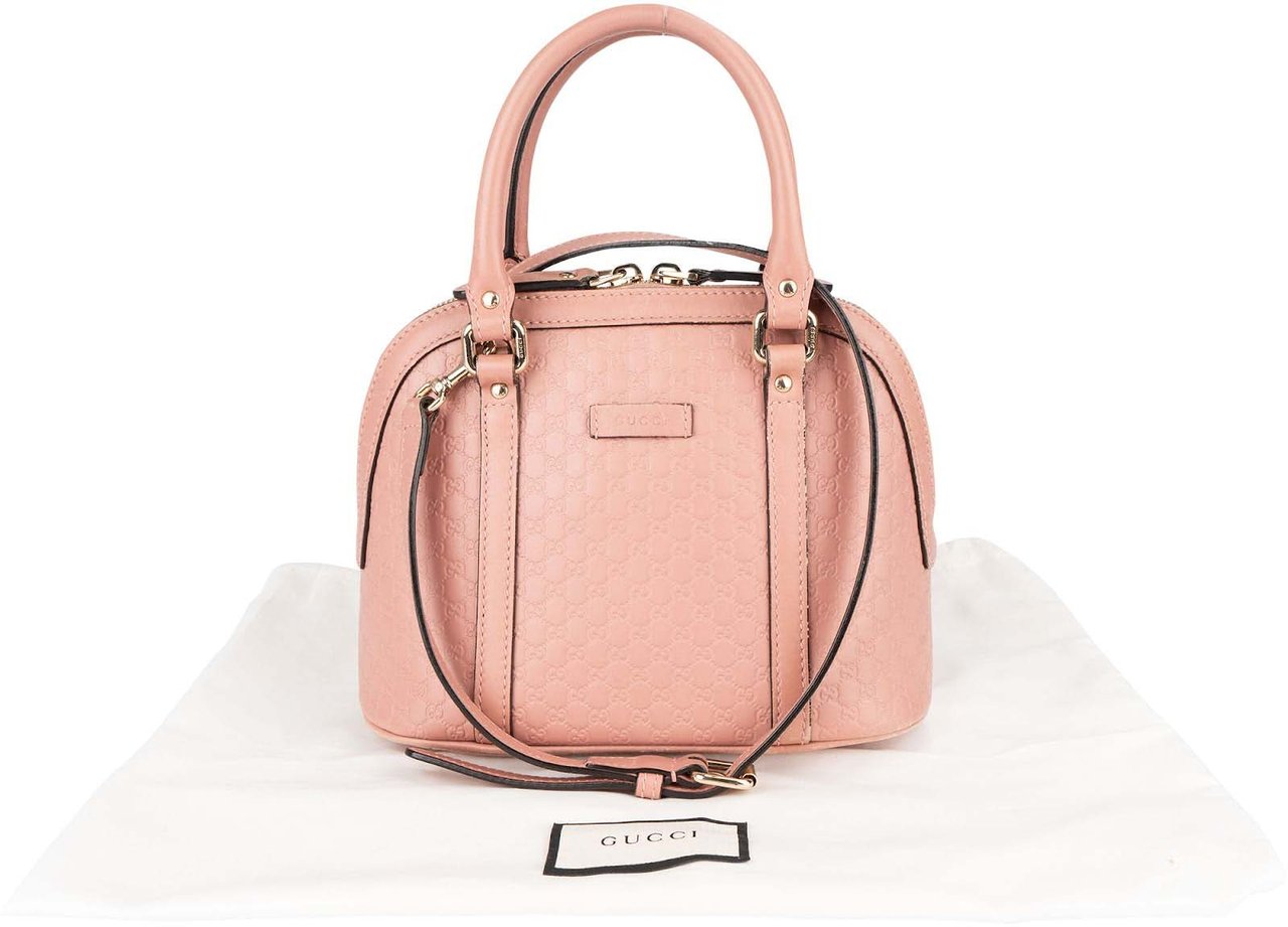 Gucci Microguccissima Leather Small Dome Satchel Handbag Divers