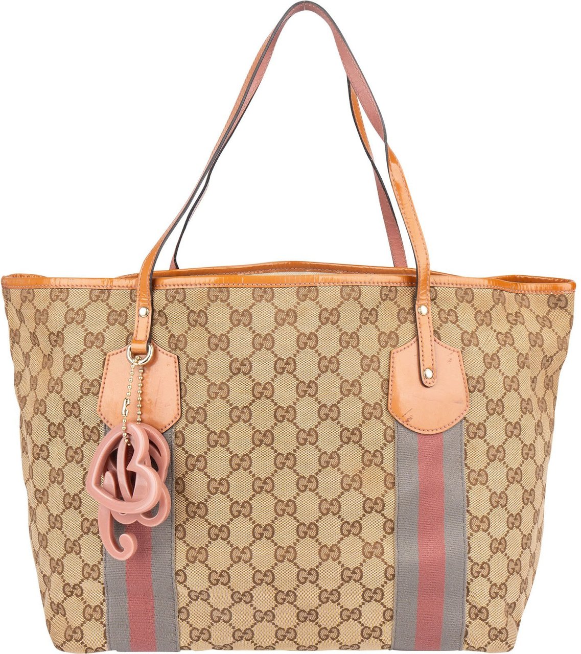 Gucci Gucci Monogram GG Jolly Charms Handbag Beige