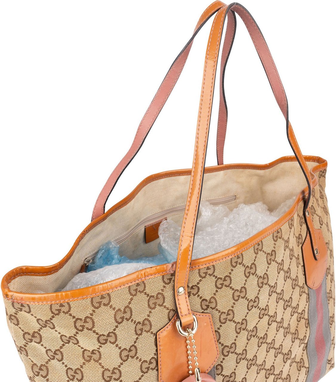 Gucci Gucci Monogram GG Jolly Charms Handbag Beige