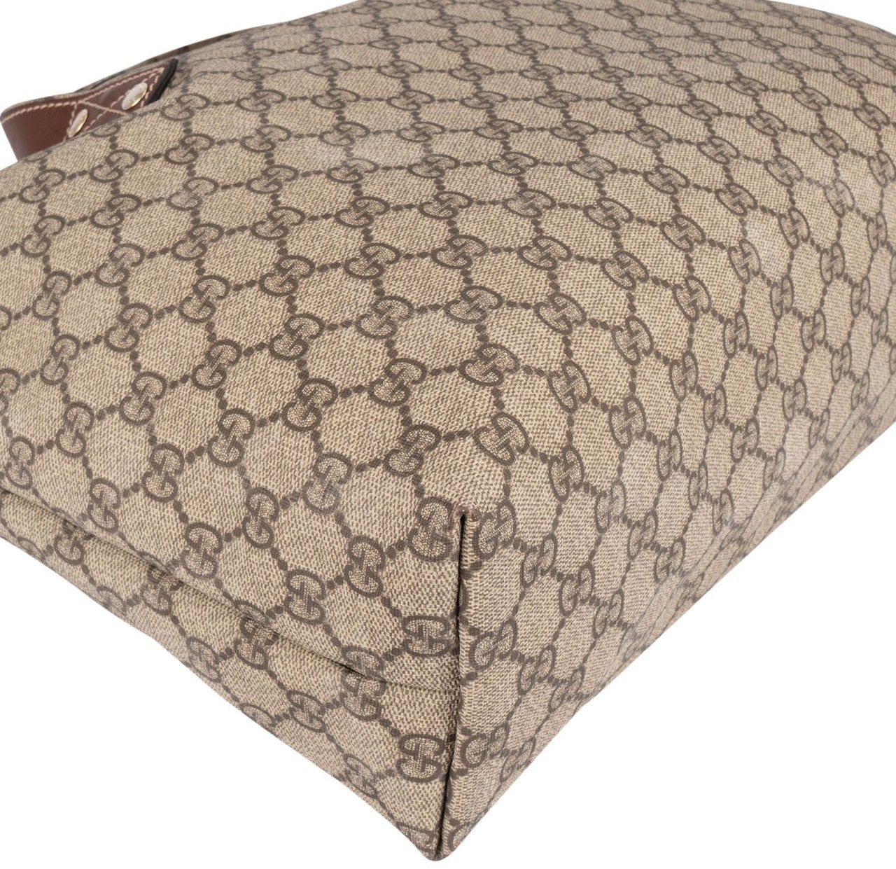 Gucci Gucci Canvas GG Monogram Sherry Line Handbag Beige