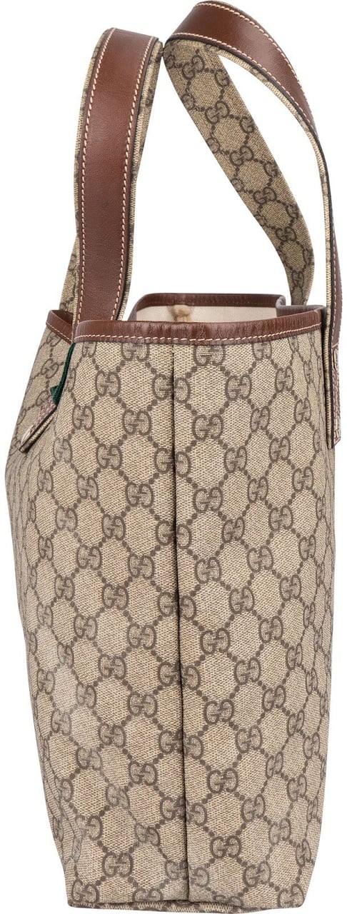 Gucci Gucci Canvas GG Monogram Sherry Line Handbag Beige