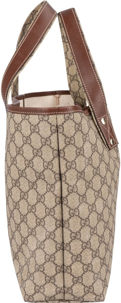 Gucci Gucci Canvas GG Monogram Sherry Line Handbag Beige