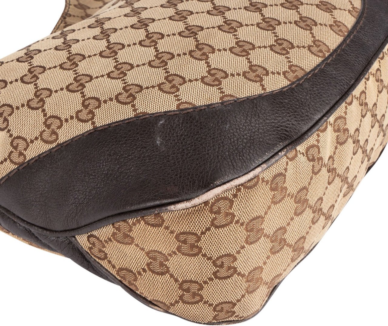 Gucci Gucci Monogram GG Canvas Charlotte Hobo Crossbody Bag Beige