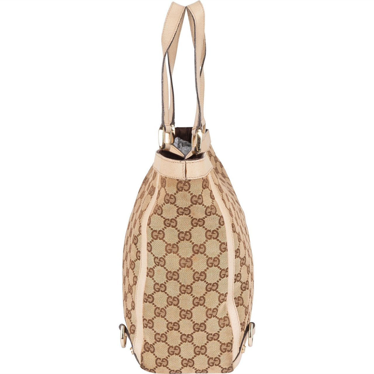 Gucci Gucci Monogram GG Canvas Abbey Handbag Beige