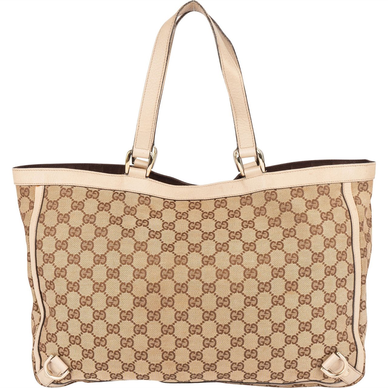 Gucci Monogram GG Canvas Abbey Handbag Beige