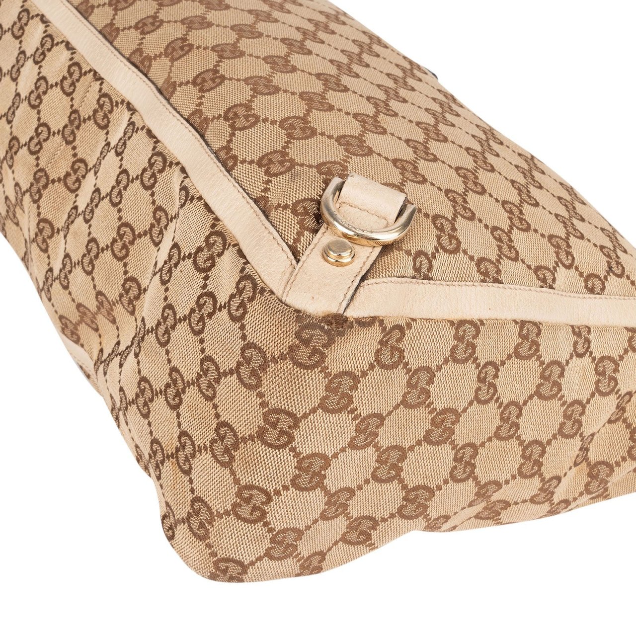Gucci Gucci Monogram GG Canvas Abbey Handbag Beige