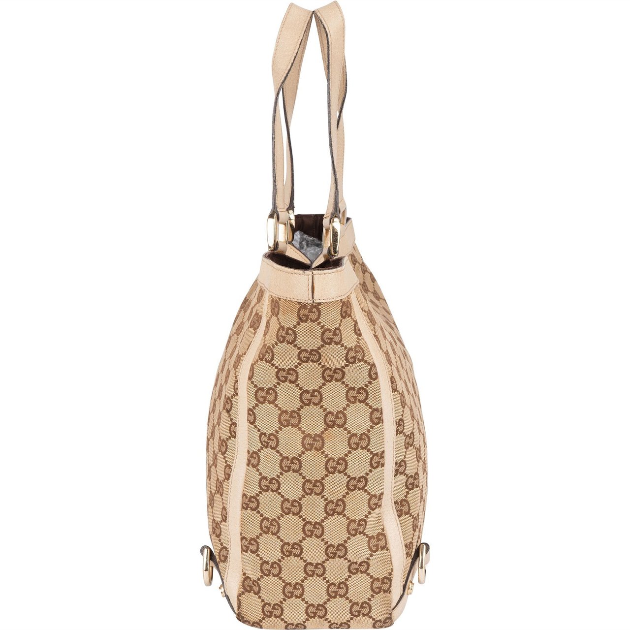 Gucci Monogram GG Canvas Abbey Handbag Beige