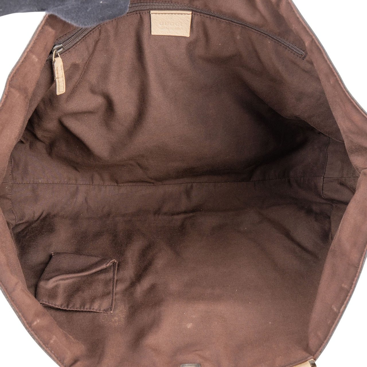 Gucci Gucci Monogram GG Canvas Abbey Handbag Beige