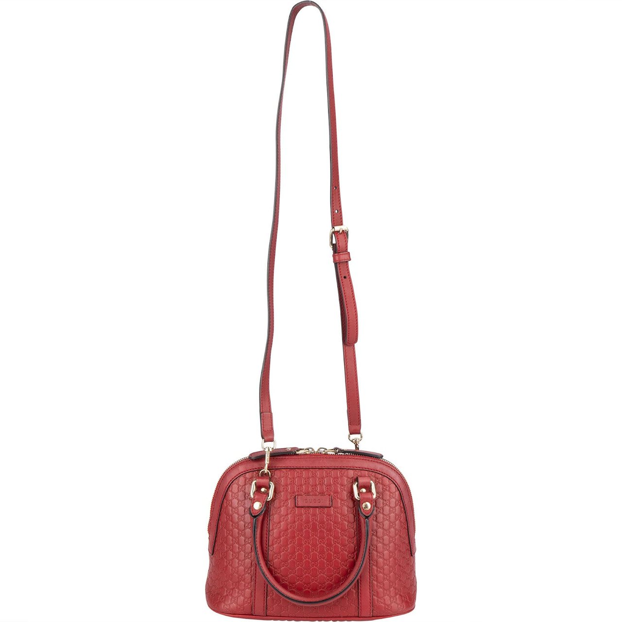 Gucci Gucci Microguccissima Leather Small Dome Satchel Handbag Rood
