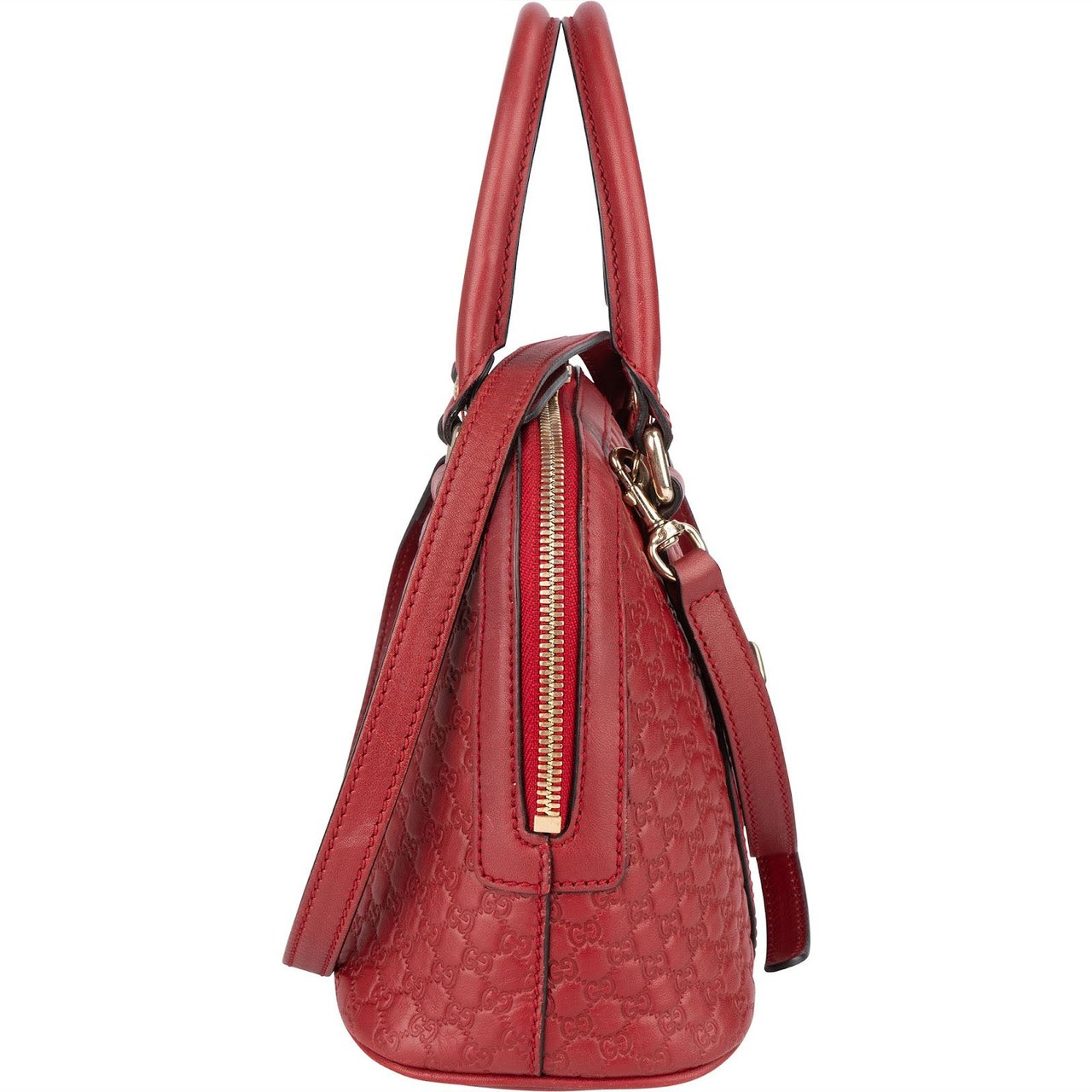 Gucci Gucci Microguccissima Leather Small Dome Satchel Handbag Rood
