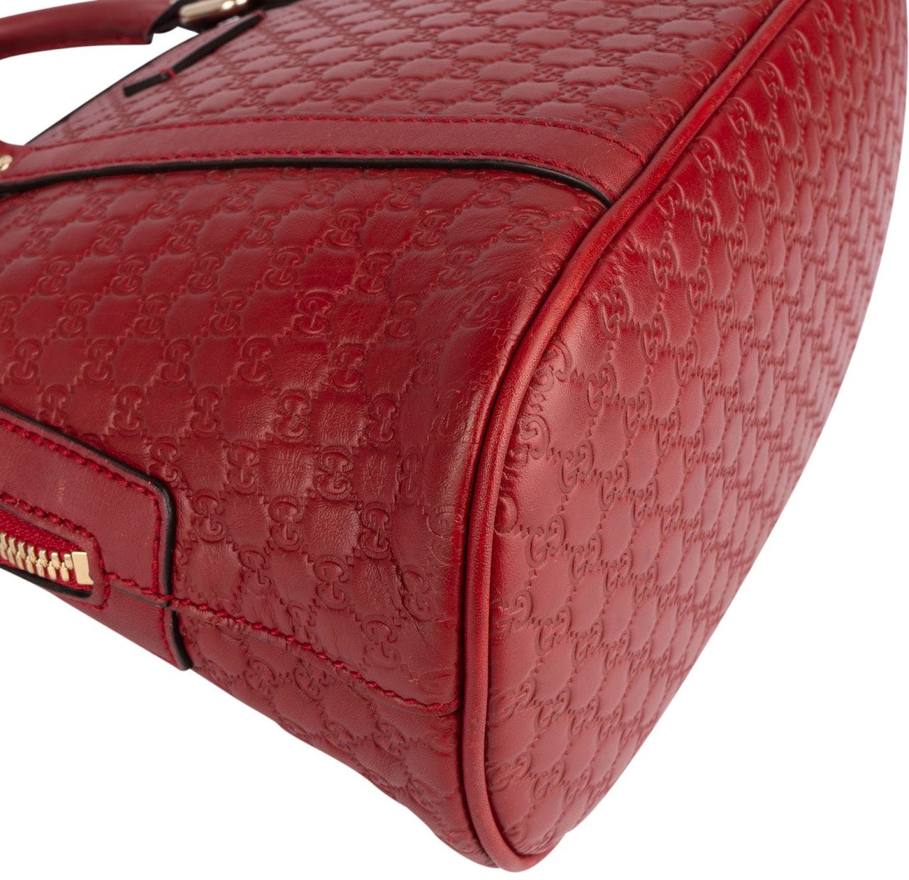 Gucci Gucci Microguccissima Leather Small Dome Satchel Handbag Rood