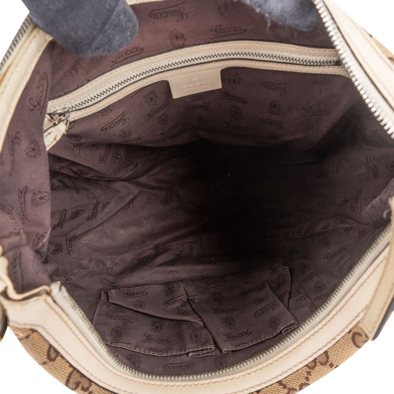 Gucci Gucci Monogram GG Twins Hobo Shoulder Bag Beige