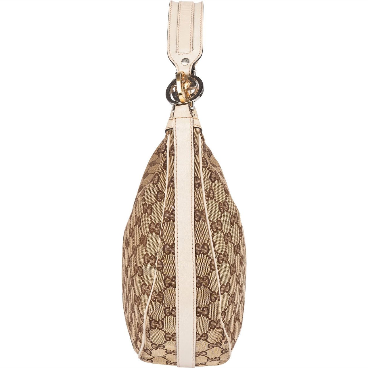 Gucci Gucci Monogram GG Twins Hobo Shoulder Bag Beige