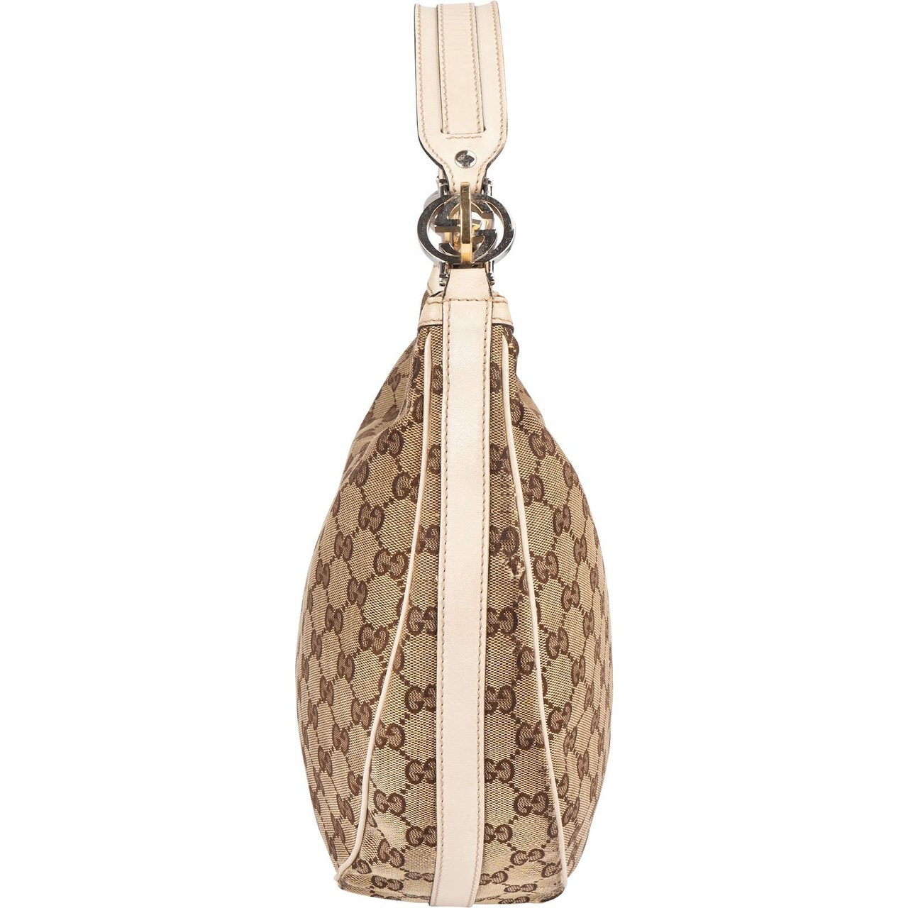 Gucci Gucci Monogram GG Twins Hobo Shoulder Bag Beige