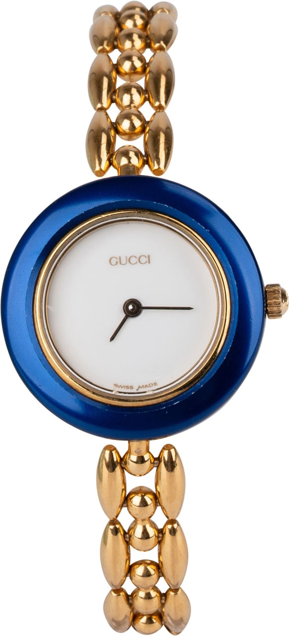 Gucci Gucci Gold Tone Change Bezel 11/12.2 Women Watch Goud