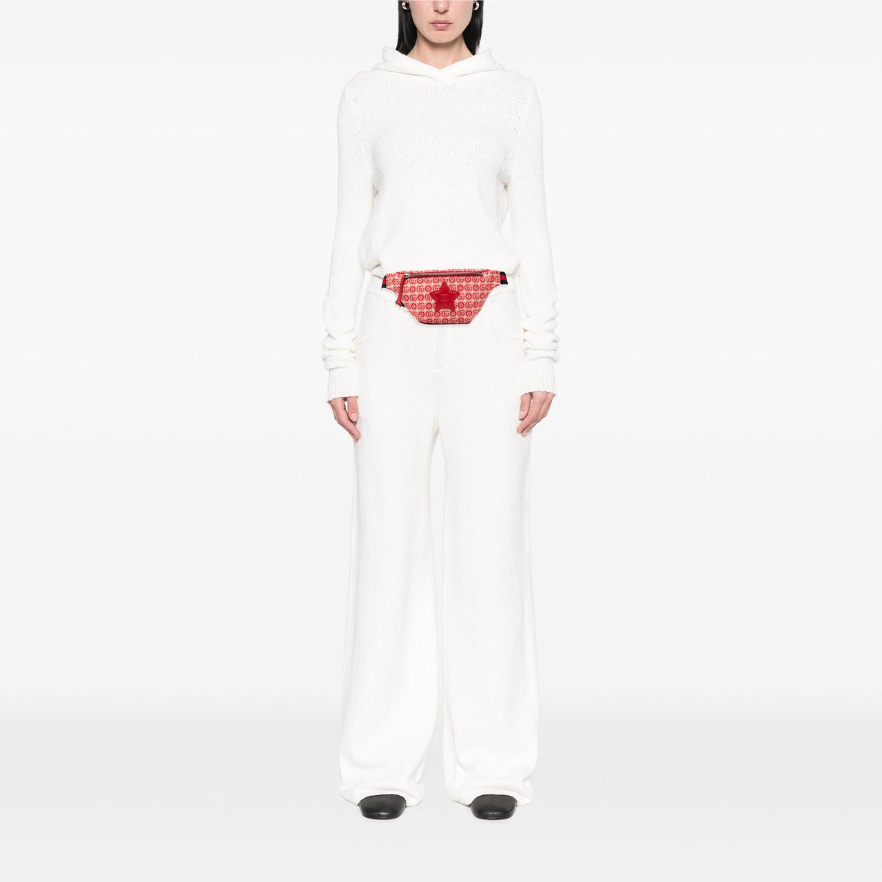 Gucci Kids GG Supreme Stars Web Belt Bag Rood