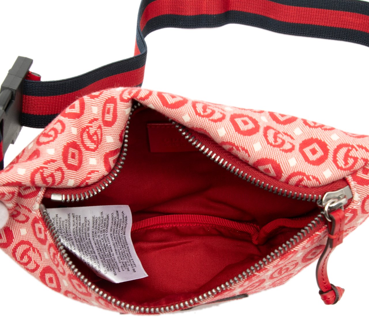 Gucci Kids GG Supreme Stars Web Belt Bag Rood