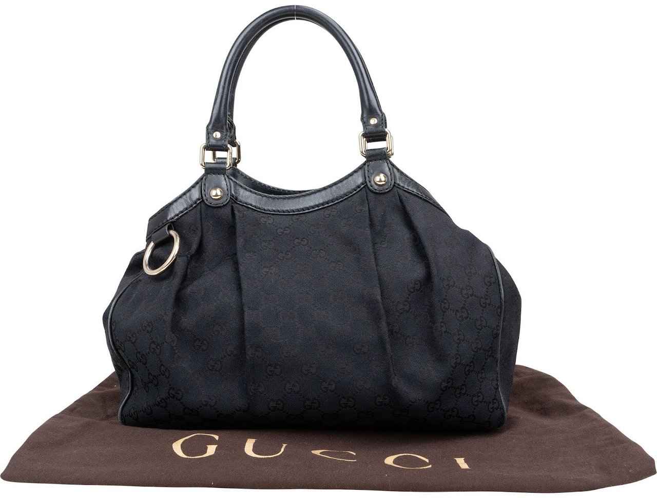Gucci Gucci Monogram GG Monogram Sukey Handbag Zwart