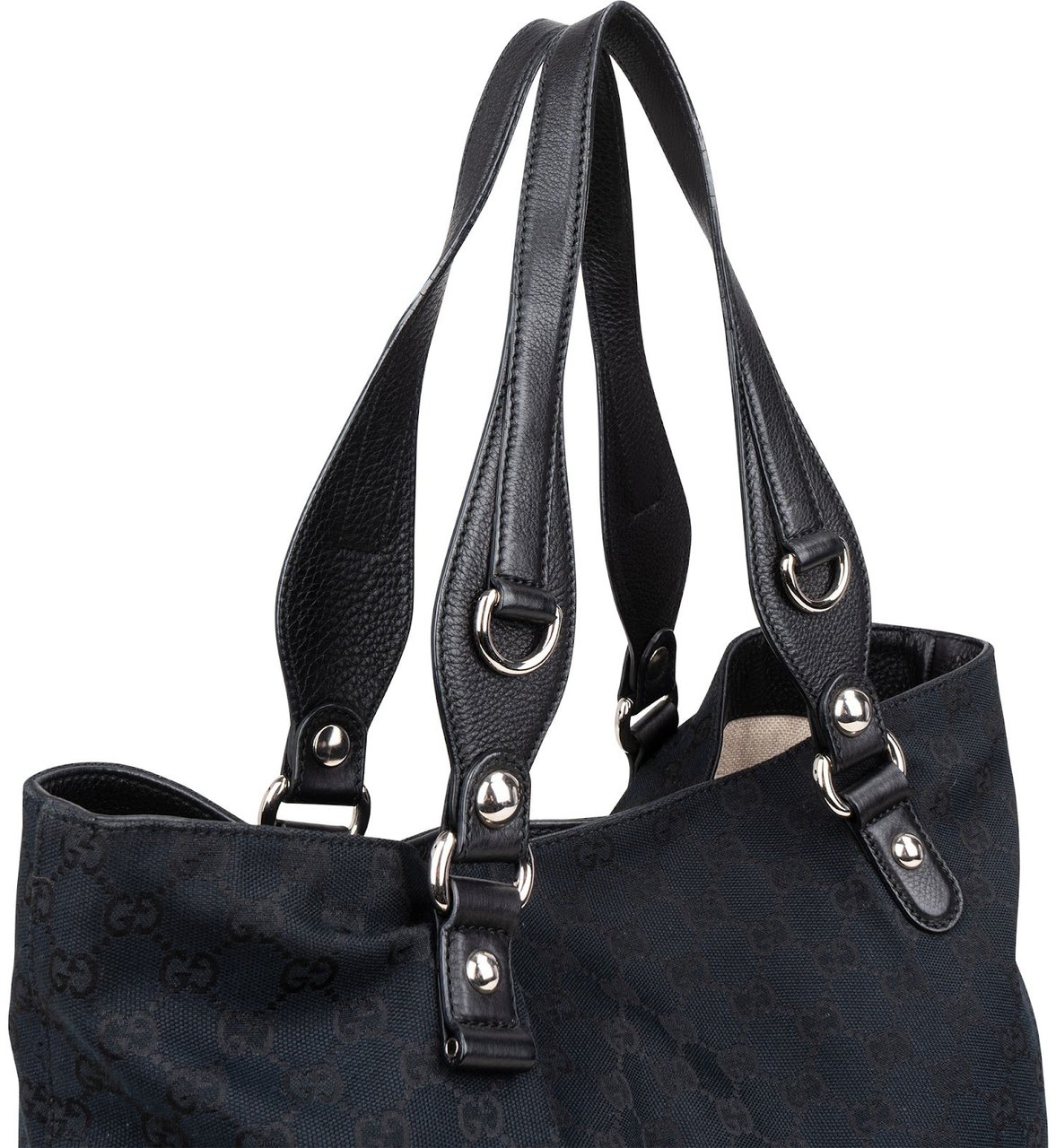 Gucci Monogram GG Monogram Abbey D-Ring Tote Shoulder Bag Zwart