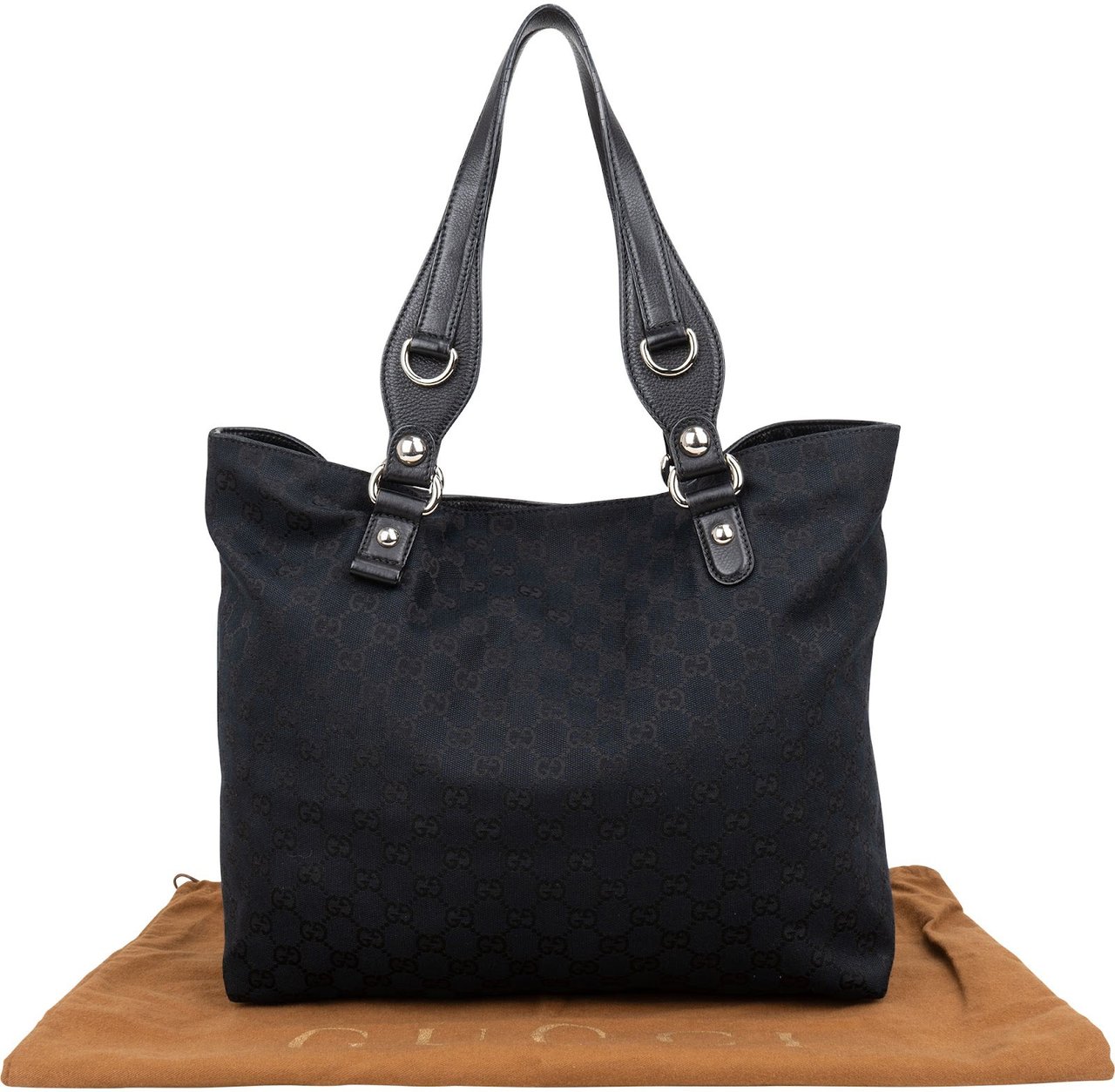 Gucci Monogram GG Monogram Abbey D-Ring Tote Shoulder Bag Zwart