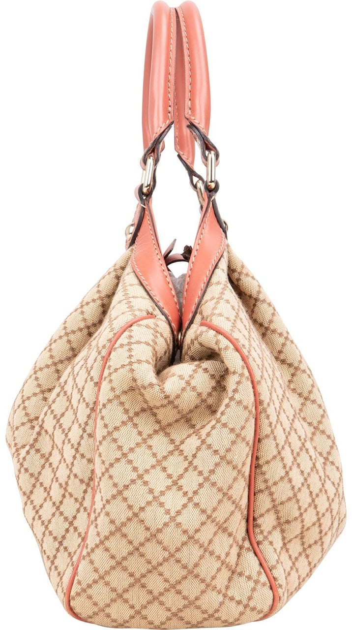 Gucci Gucci Diamante Monogram Sukey Top Handle Bag Handbag Beige