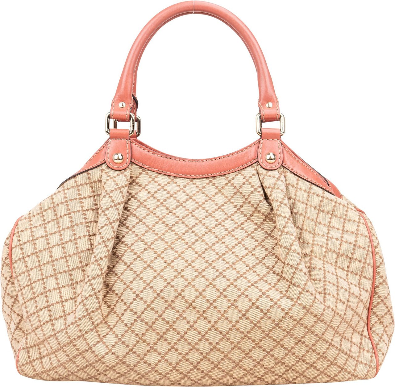Gucci Gucci Diamante Monogram Sukey Top Handle Bag Handbag Beige