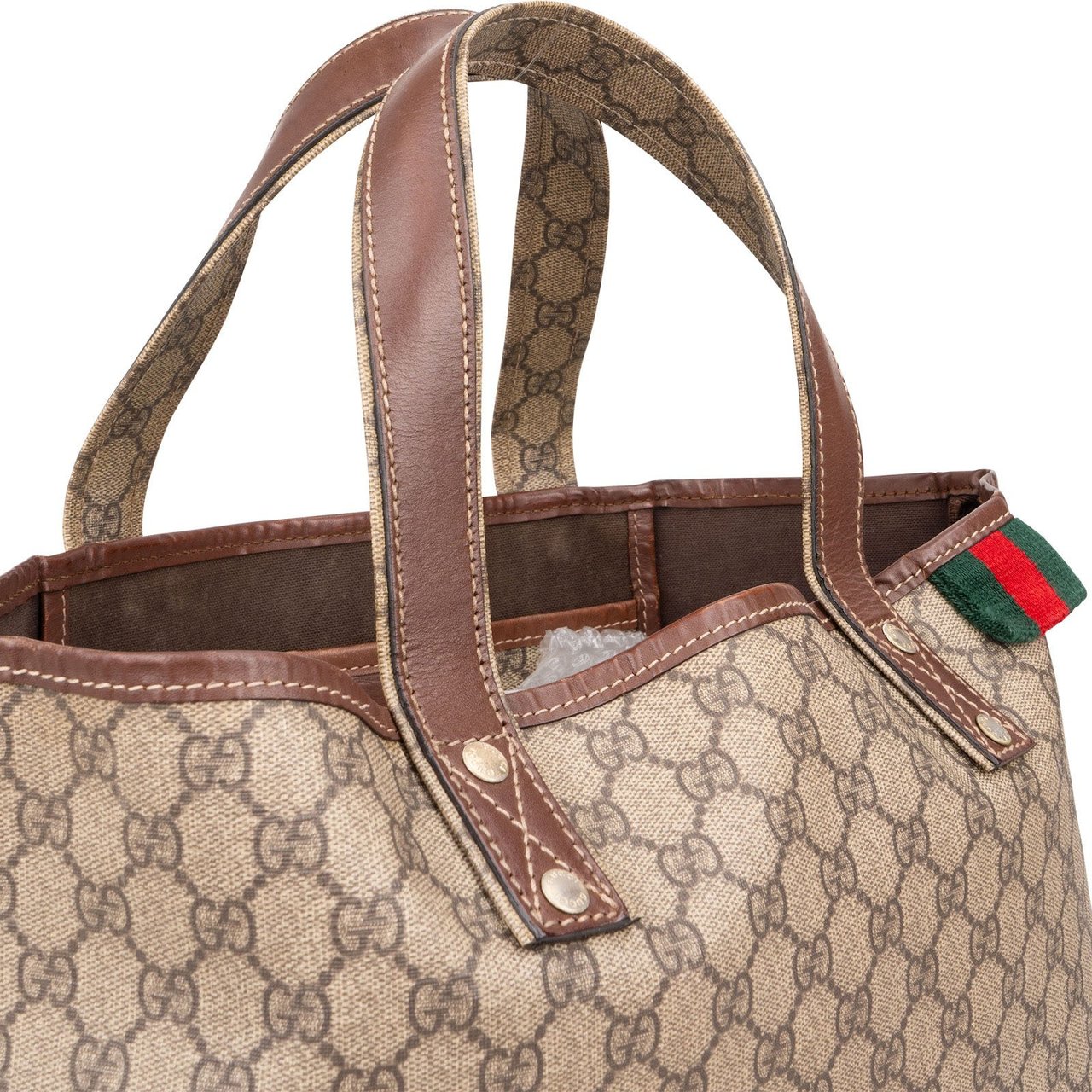 Gucci Gucci Monogram GG Supreme Canvas Tote Handbag Beige
