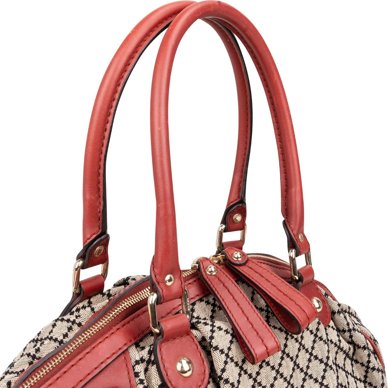 Gucci Gucci Diamante Monogram Sukey Handbag Rood