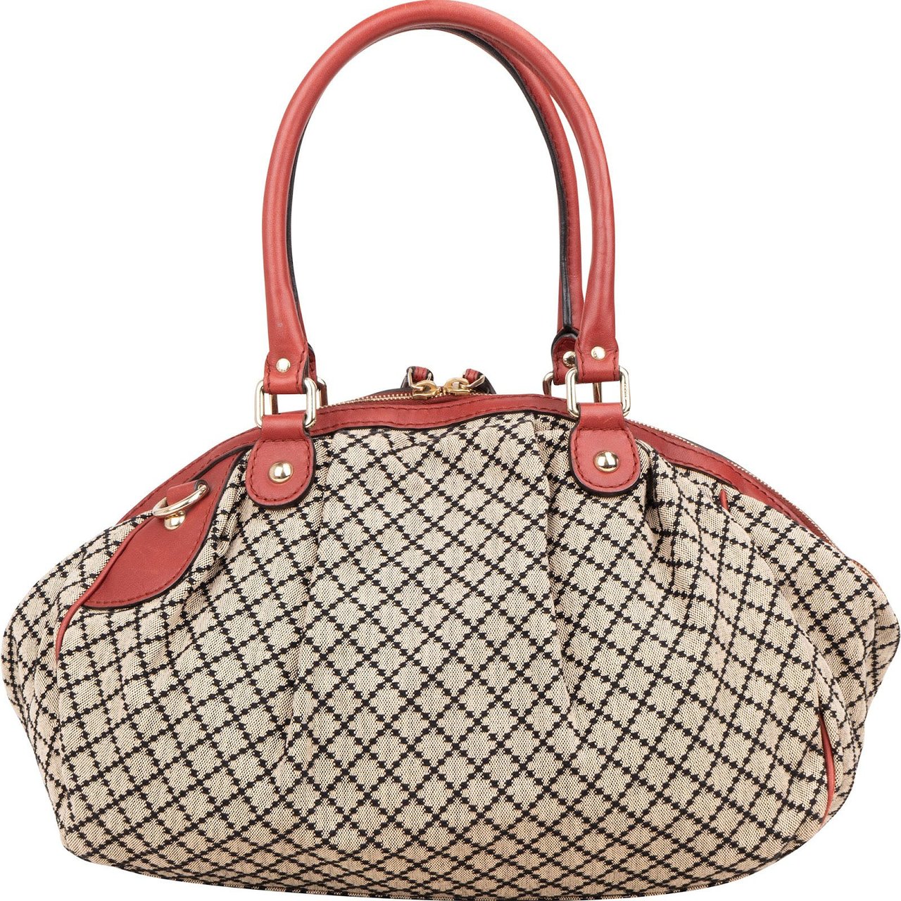 Gucci Gucci Diamante Monogram Sukey Handbag Rood