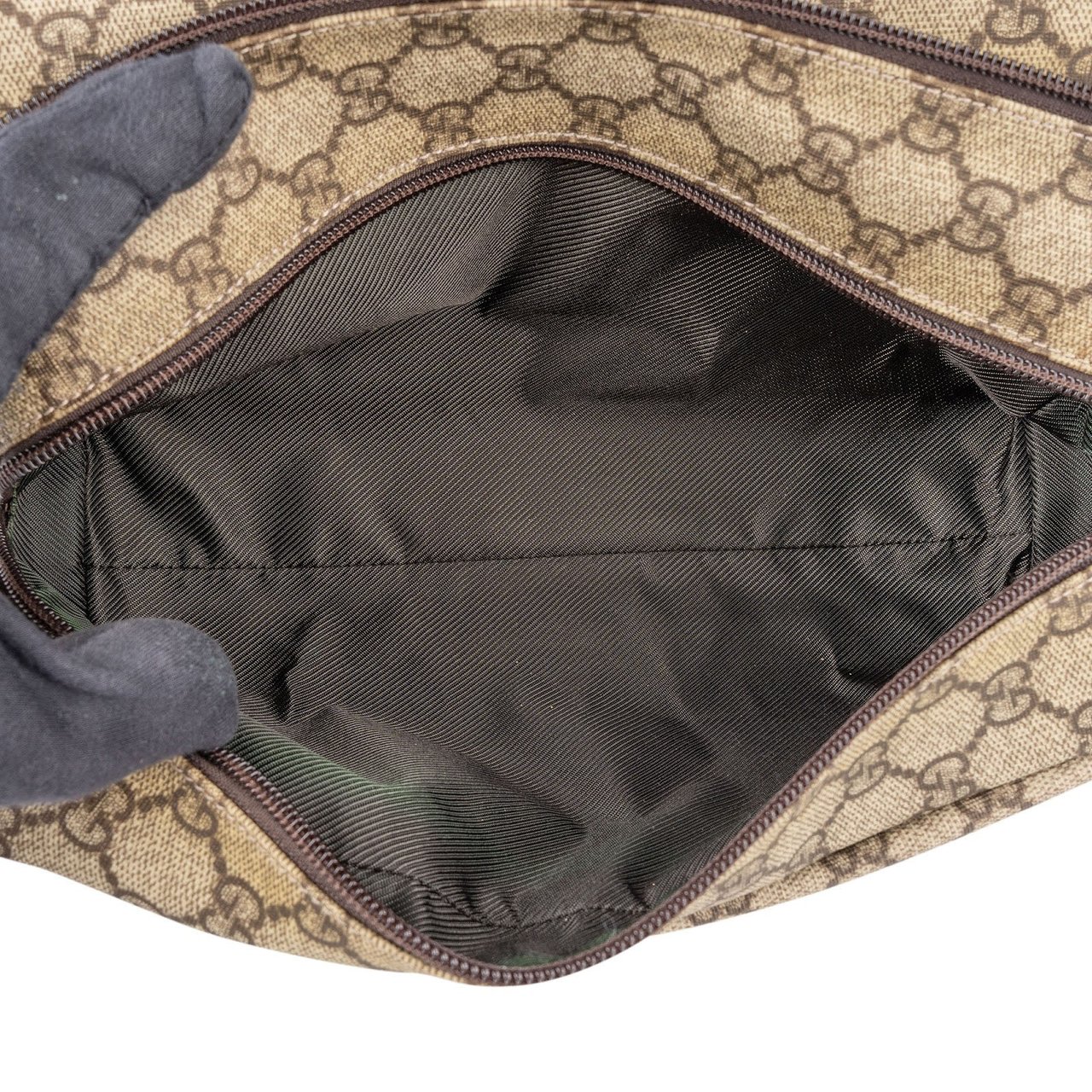 Gucci Gucci Monogram GG Supreme Toiletry Pouch Bag Beige