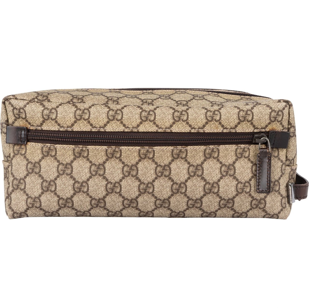 Gucci Gucci Monogram GG Supreme Toiletry Pouch Bag Beige