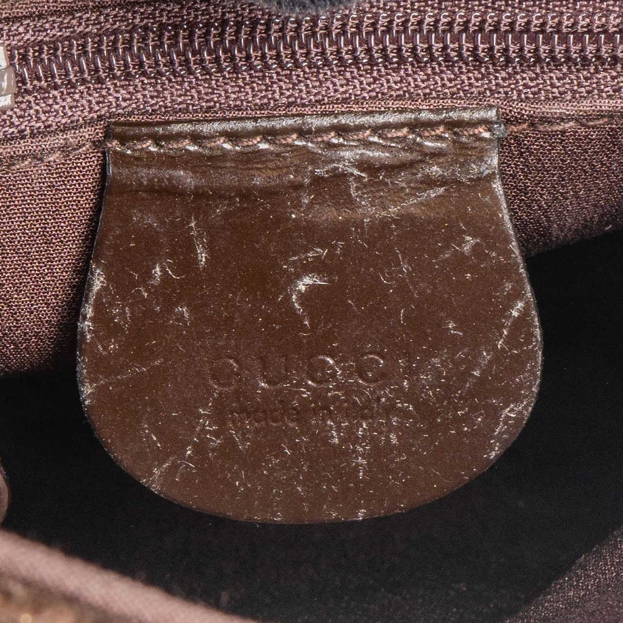 Gucci Gucci Velvet GG Monogram Hobo Shoulder Bag Bruin