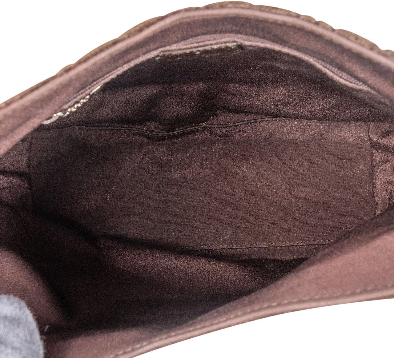 Gucci Gucci Velvet GG Monogram Hobo Shoulder Bag Bruin