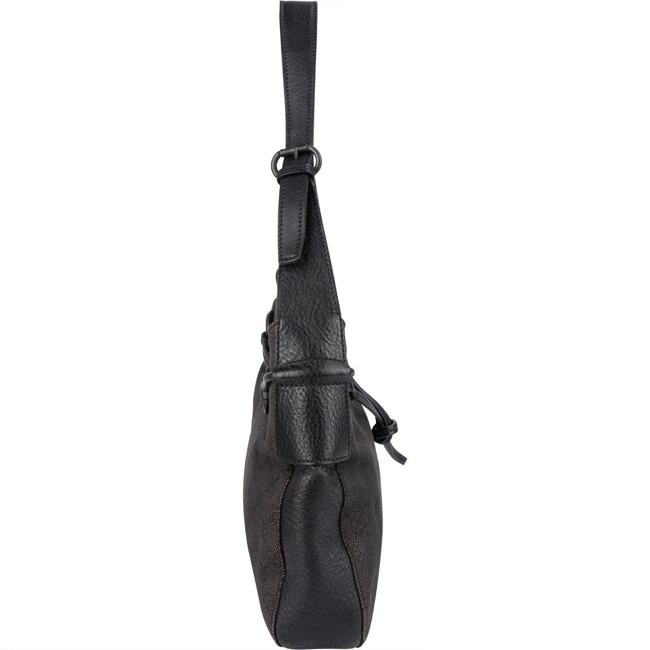 Gucci Gucci Monogram GG Horsebit Shoulder Bag Zwart