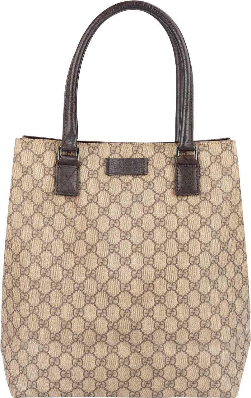 Gucci Gucci Monogram GG Supreme Canvas Tote Handbag Beige
