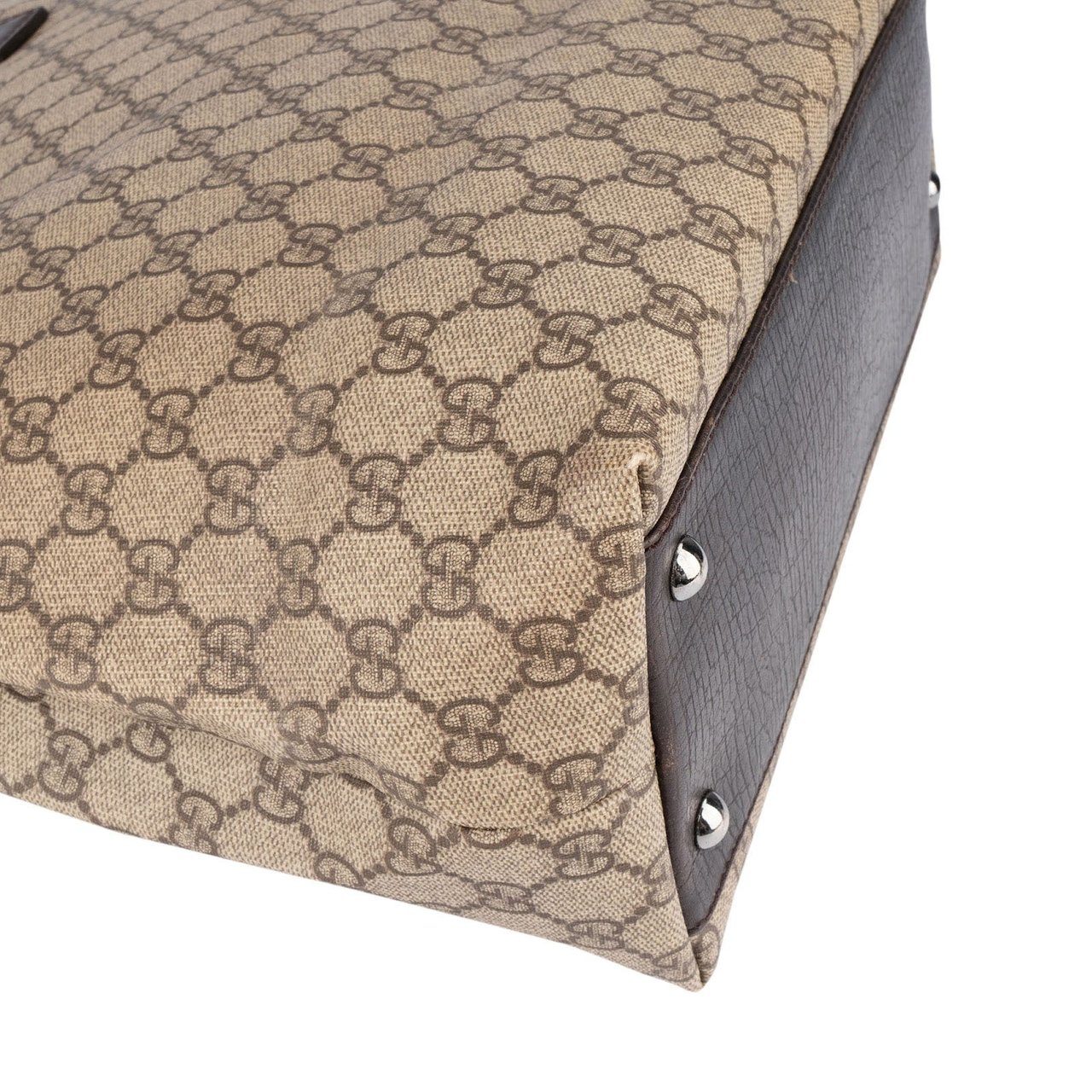 Gucci Gucci Monogram GG Supreme Canvas Tote Handbag Beige