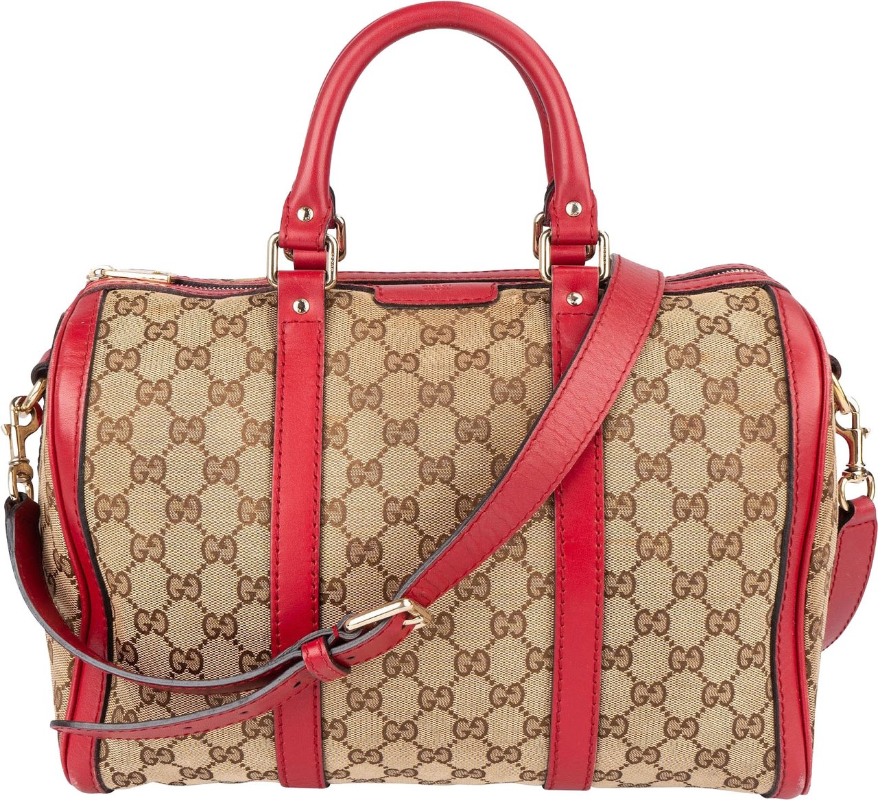Gucci Gucci Monogram GG Joy Boston Handbag Beige