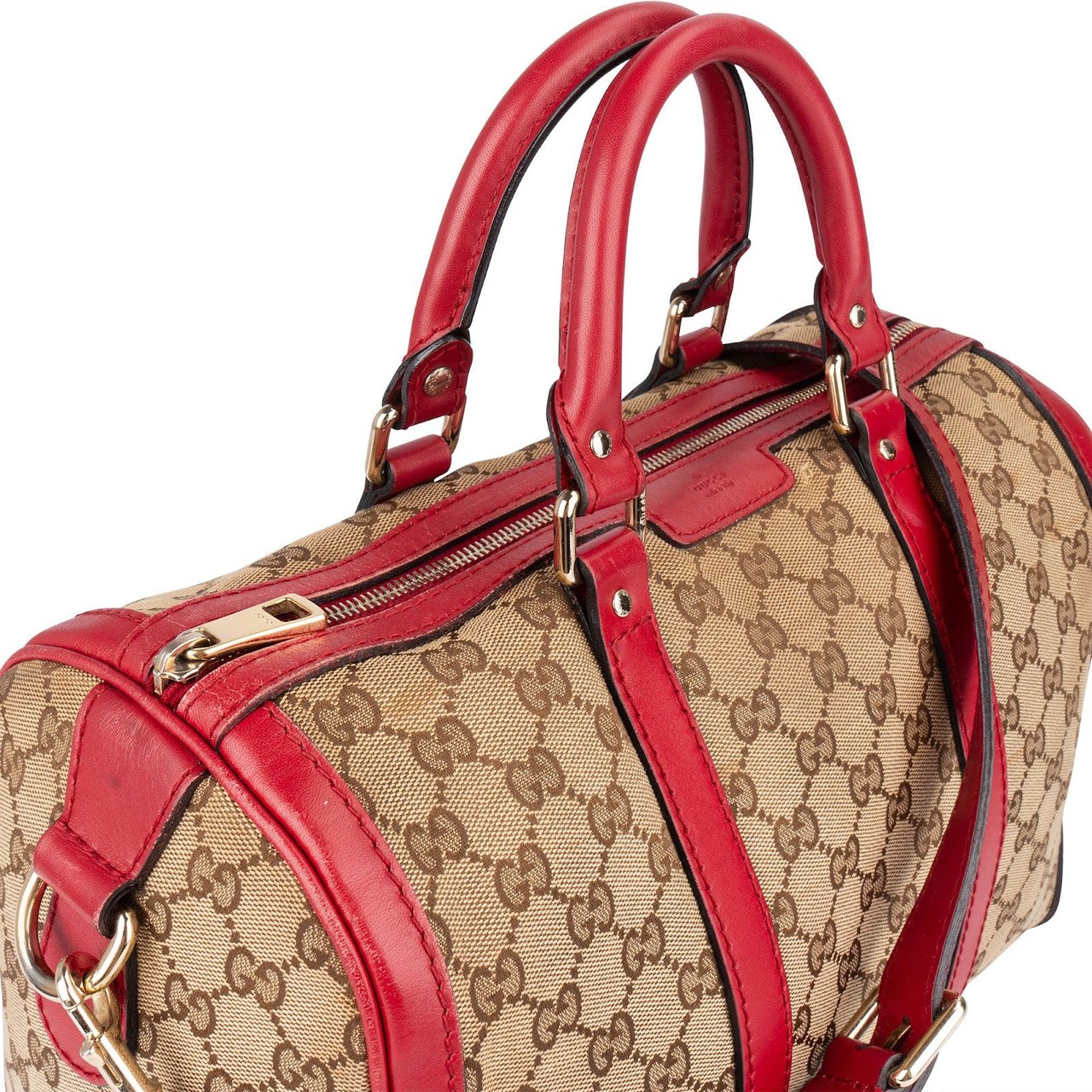 Gucci Gucci Monogram GG Joy Boston Handbag Beige