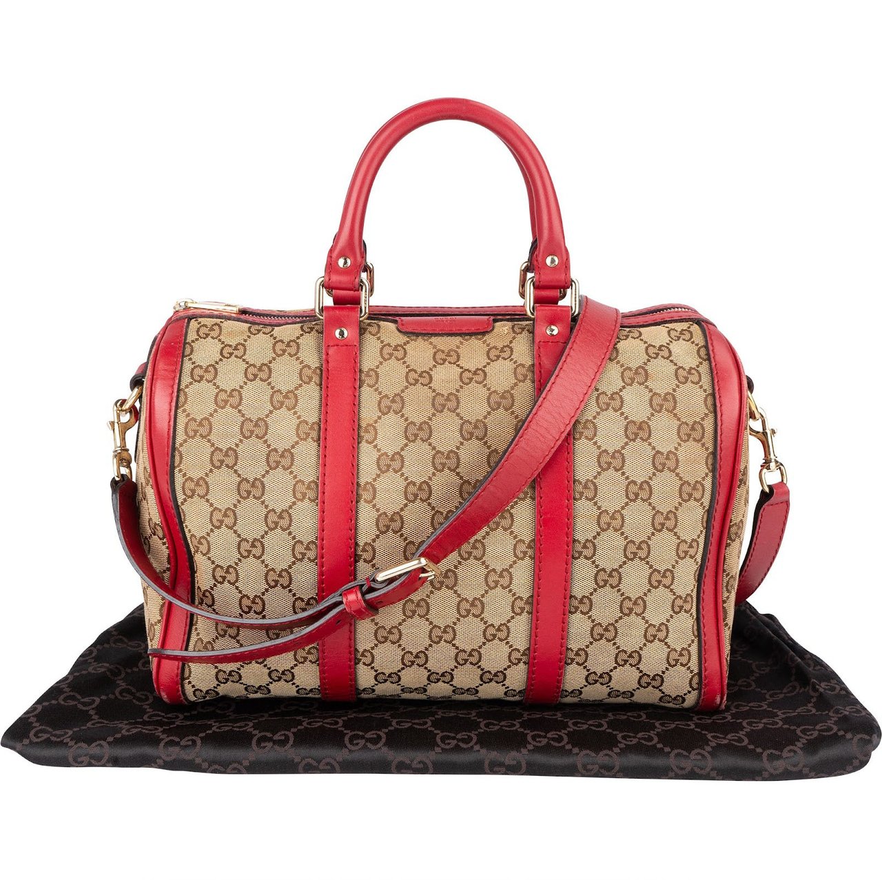 Gucci Gucci Monogram GG Joy Boston Handbag Beige