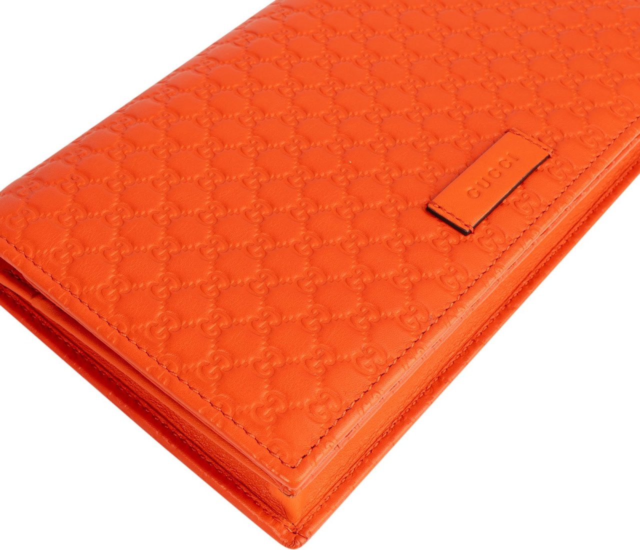Gucci Gucci Microguccissima Orange Wallet on a Chain Crossbody Bag Oranje