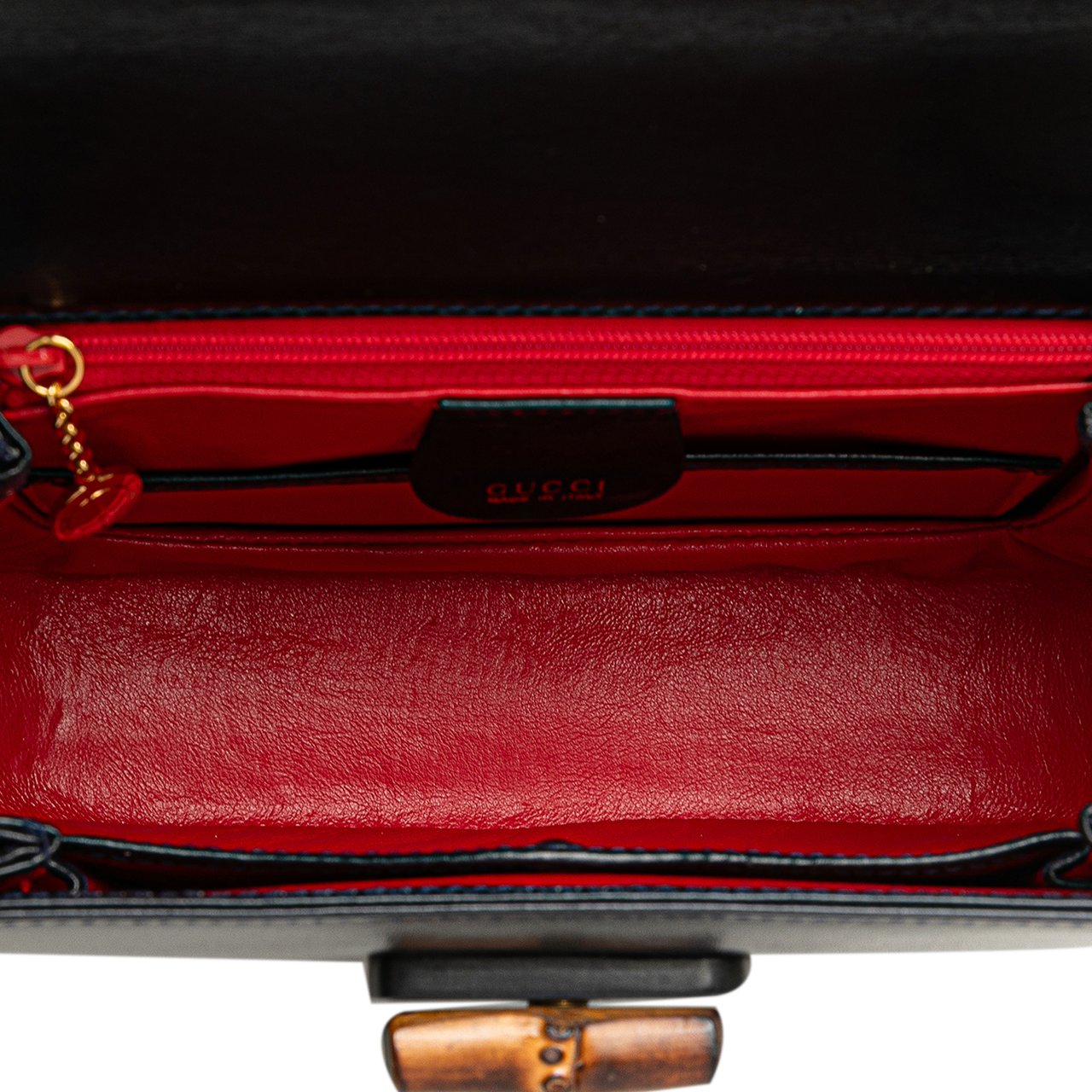 Gucci Calfskin Bamboo Night Zwart