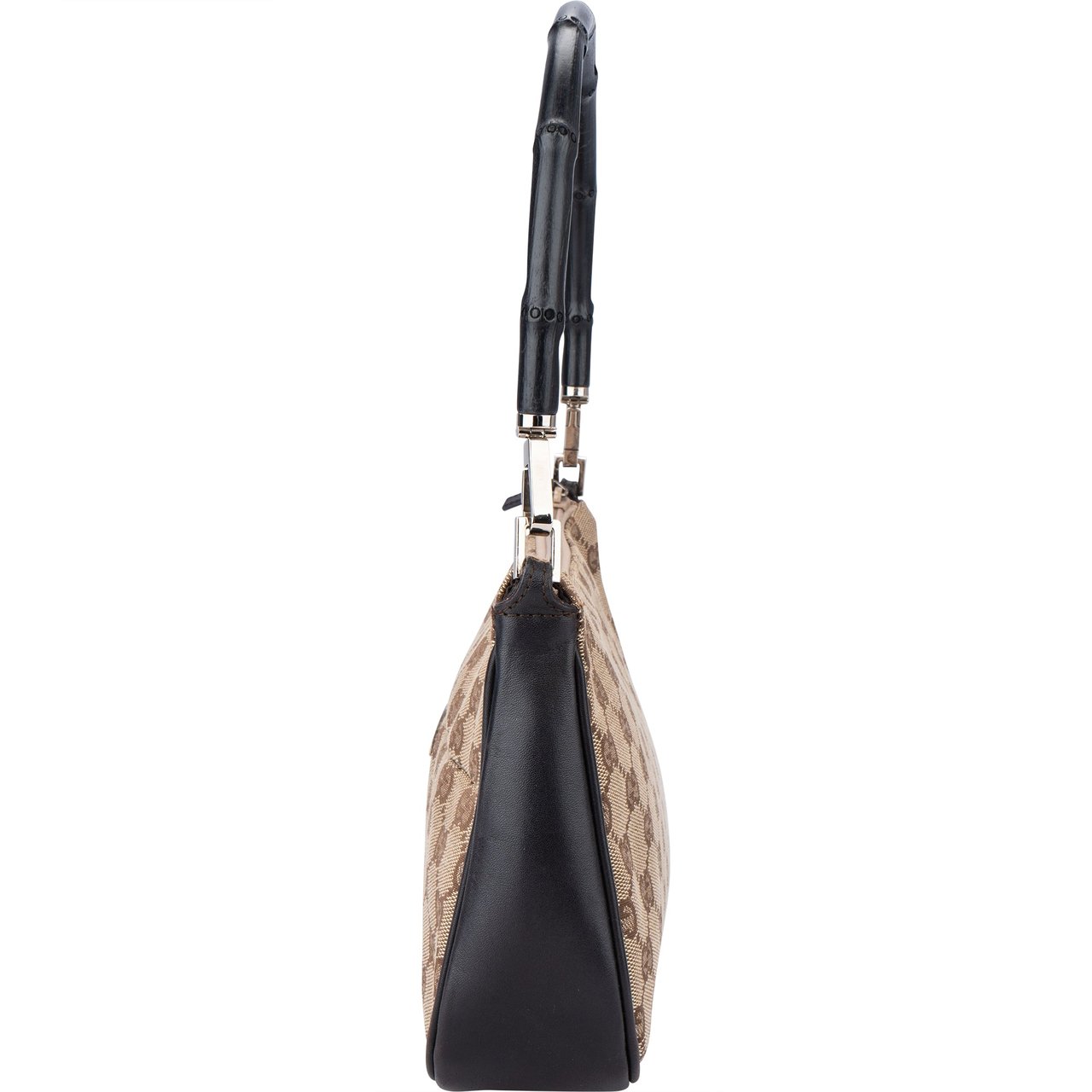 Gucci Gucci GG Monogram Bamboo Handbag Bruin