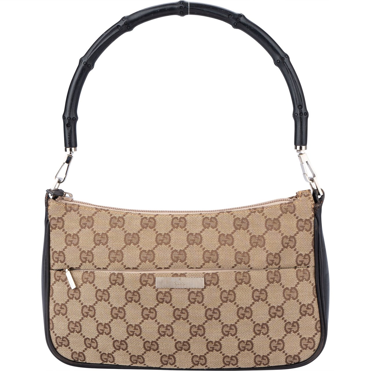 Gucci Gucci GG Monogram Bamboo Handbag Bruin