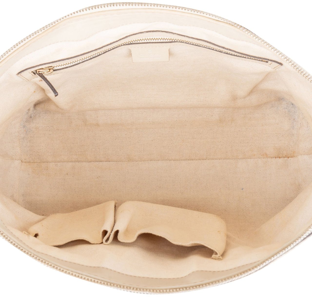 Gucci Gucci GG White Leather Guccissima Twin Heart Handbag Beige