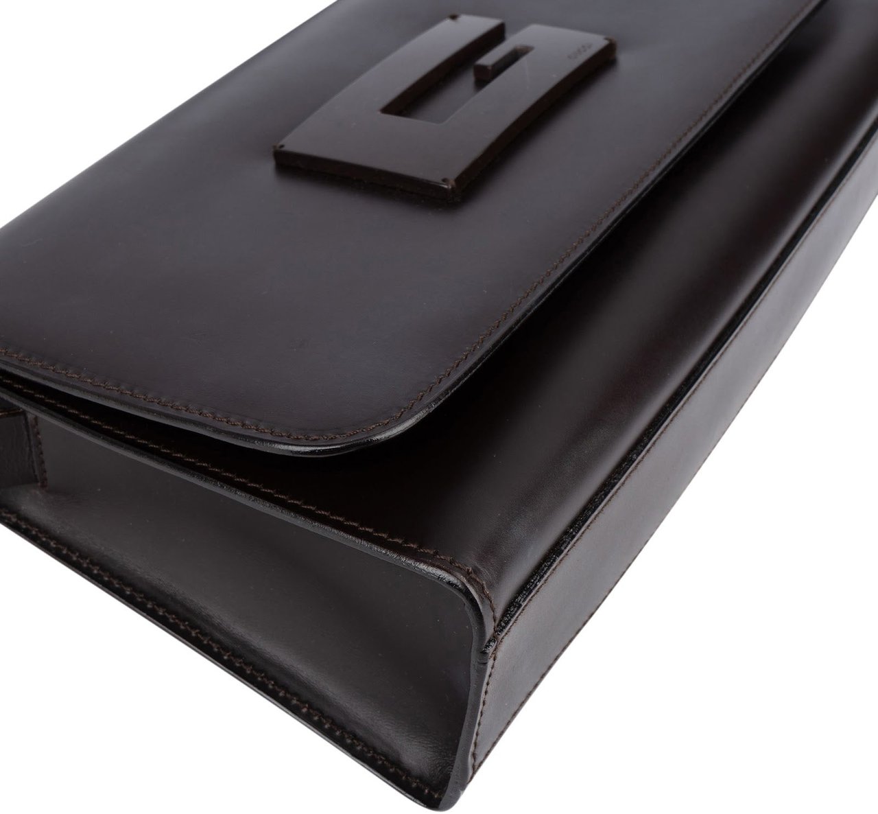 Gucci Gucci Patent Leather GG Shoulder Flap Bag Bruin