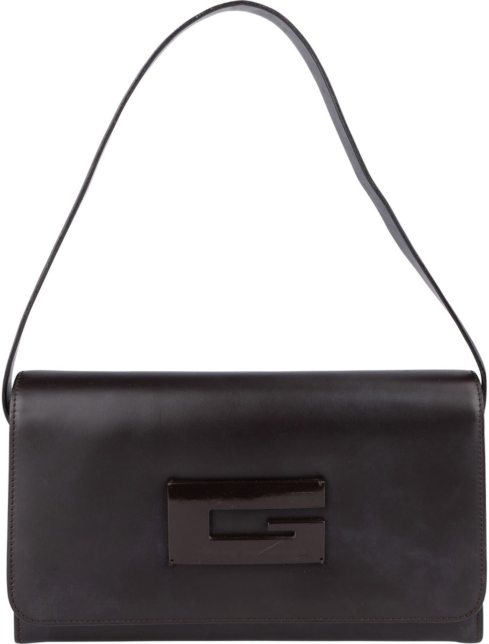 Gucci Gucci Patent Leather GG Shoulder Flap Bag Bruin