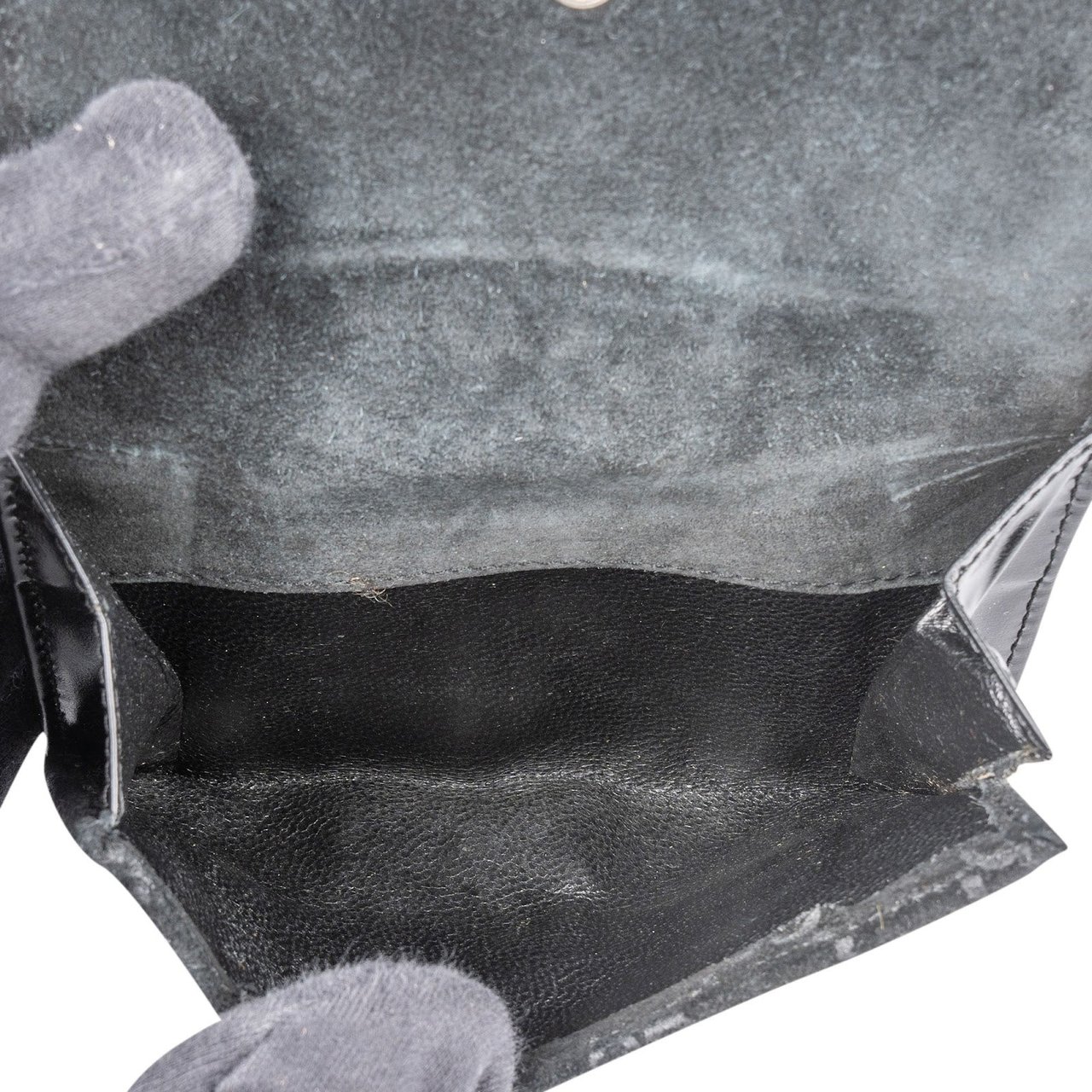 Gucci Gucci Suede GG Monogram Bifold Wallet Zwart