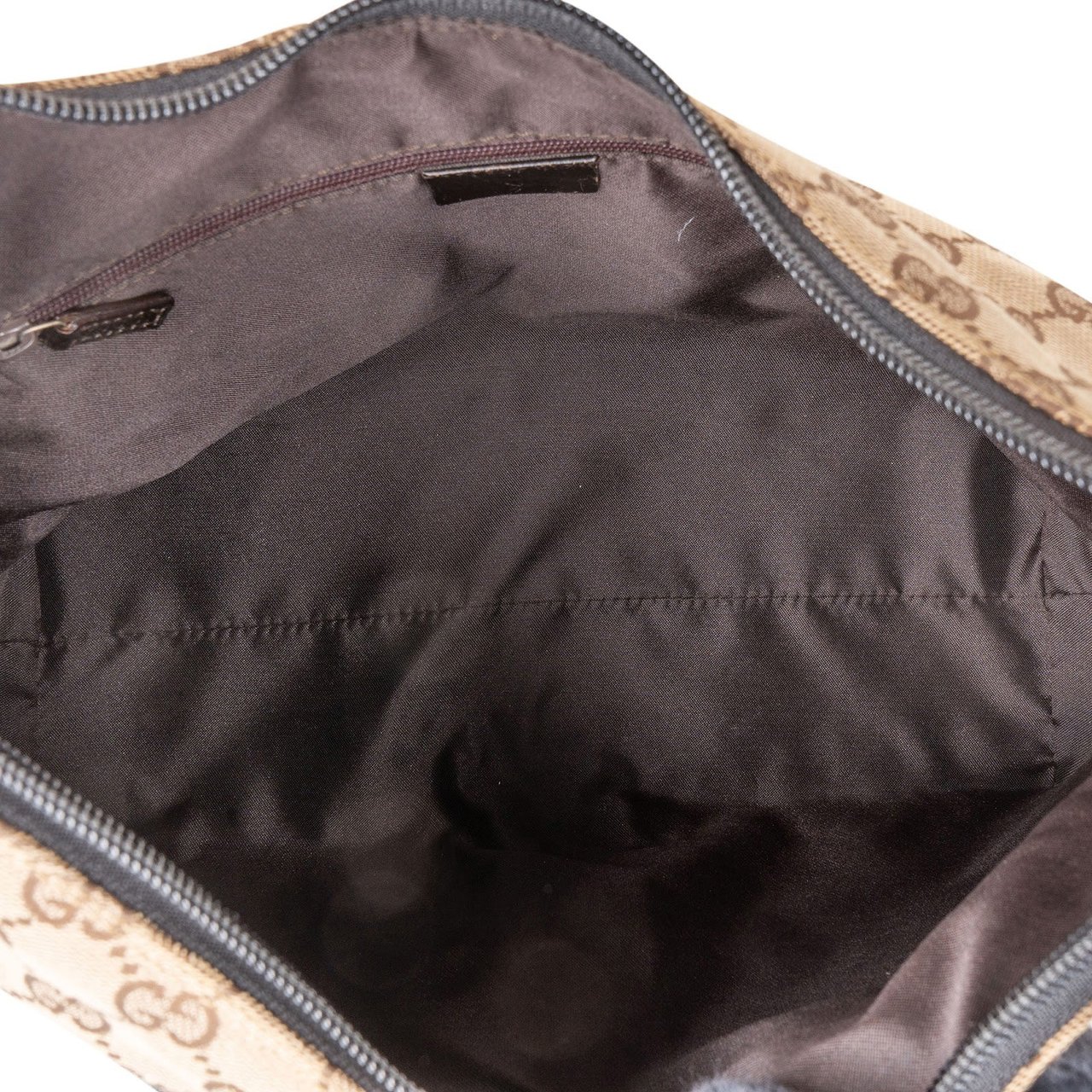 Gucci Gucci Monogram GG Double Pocket Hobo Shoulder Bag Beige